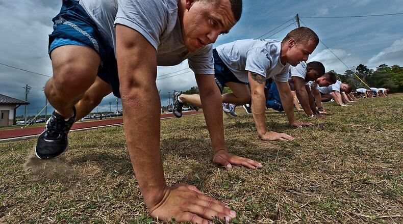 Airmen who are current on their fitness assessments may attempt up to three diagnostic assessments, or “mock tests,” during the time period ranging from 45 days prior to their official assessment month and up to 15 days prior to their assessment due date. (U.S. Air Force photo)