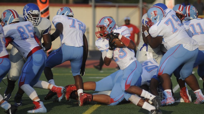 Dayton Public Schools football teams, including Belmont and Dunbar (pictured) will play games starting the weekend of Sept. 17-19. FILE PHOTO