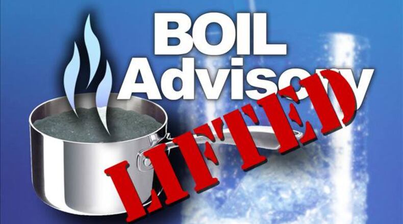 A boil-water advisory for Miamsiburg is no longer in effect.