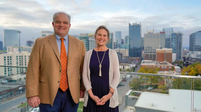 Bob Higgins, CEO of Barge Design Solutions, and Linda Marzialo, CEO of Gould Turner Group - Photo
