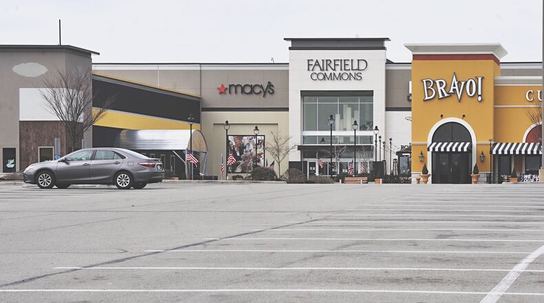 The Mall at Fairfield Commons is temporarily closed due to the spread of COVID-19. MARSHALL GORBYSTAFF