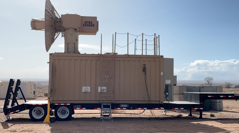 Using high-powered microwaves, AFRL's THOR system can disable enemy drones. Air Force photo