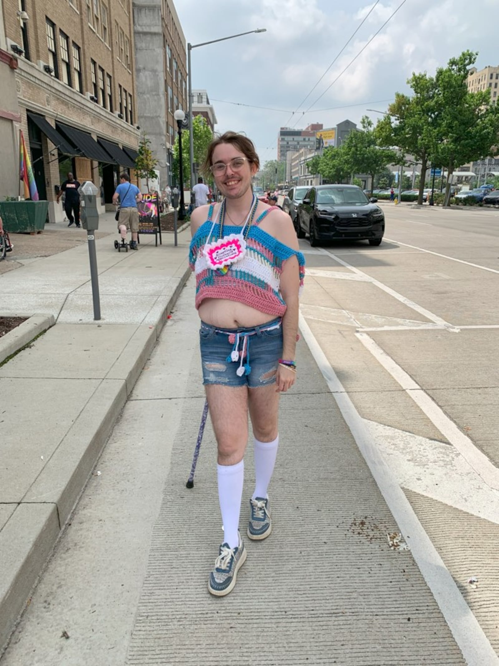 Ethan Elliot attended the 20205 Dayton Pride Parade and Festival. Brooke Spurlock/Staff
