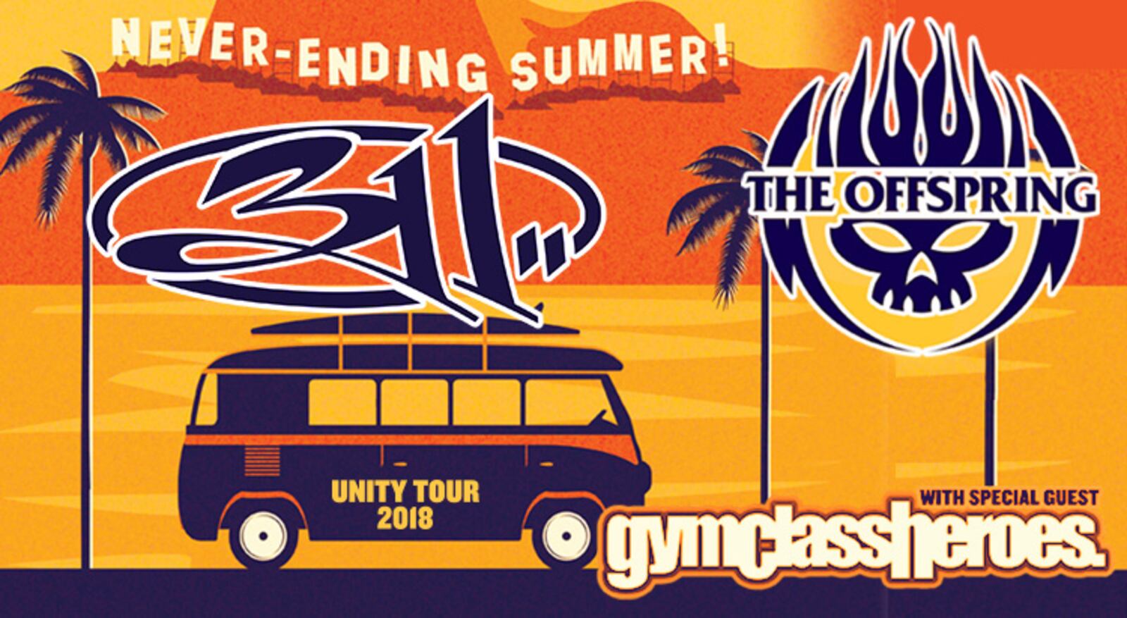 311 & The Offspring: Never-Ending Summer Tour with Gym Class Heroes, September 4, 2018