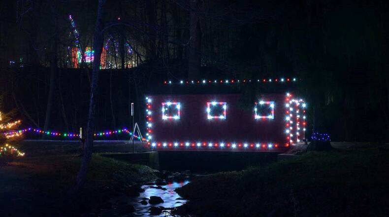 Through Dec. 31, holiday merrymakers can indulge in Eaton's Whispering Christmas lights display at Fort St. Clair State Park. CONTRIBUTED