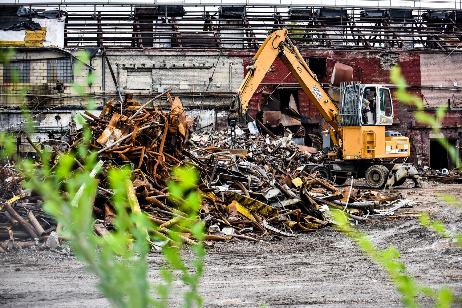 Demolition continues at former Franklin Boxboard building