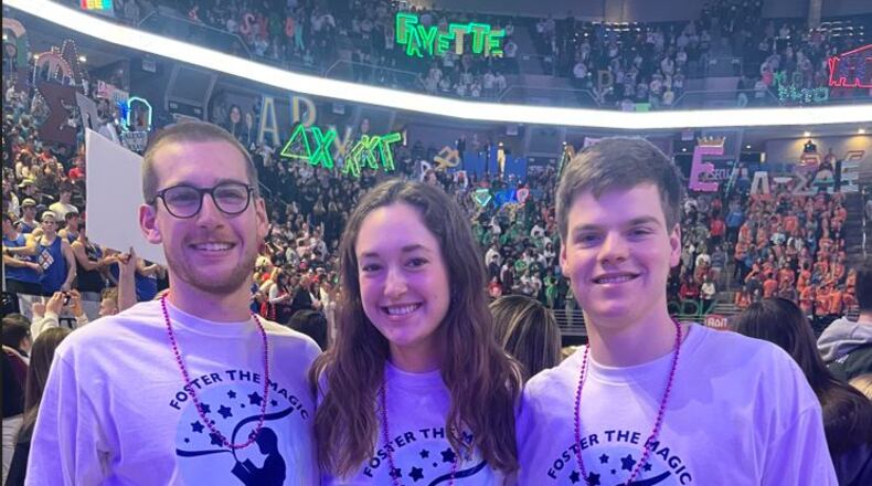Crew members who participated in the THON: Bryan Ciabattoni (right), Kaitlyn Buell and Tyler Fox. CONTRIBUTED PHOTOS