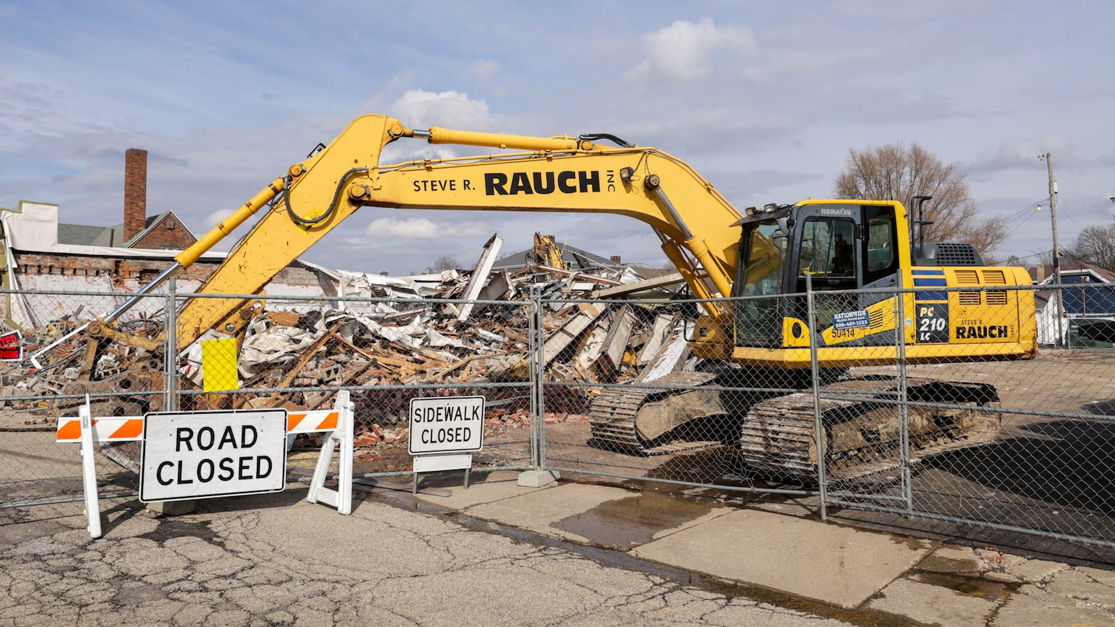 Contractors have begun tearing down the former Greene County Sheriff's Office on East Main Street in Xenia. Remediation of the interior of the jail and Sheriff's Office began in late February, and crews began tearing down the overall structure on Thursday. BRYANT BILLING / STAFF