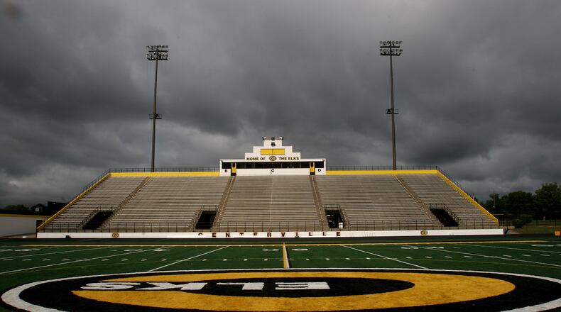 Centerville stadium. Staff photo by Jim Noelker