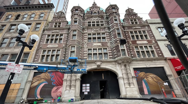 The East Third Street entrance to the Dayton Arcade. The north Arcade buildings are being turned into a new hotel and a retail marketplace. CORNELIUS FROLIK / STAFF