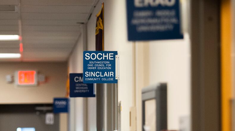The Education Office in Bldg. 50 on Wright-Patterson Air Force Base’s Area B houses four college campuses that allow students to attend classes on base while also providing the opportunity to interact with a school’s representative face-to-face. These schools offer more than 10 degree programs for military and civilian personnel at Wright-Patt. U.S. AIR FORCE PHOTO/WESLEY FARNSWORTH