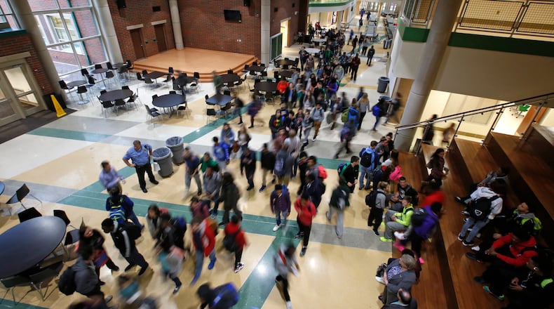 Northmont High School features a two-story atrium area that serves as the center of the school and is aptly named Thunderbolt Way. FILE PHOTO