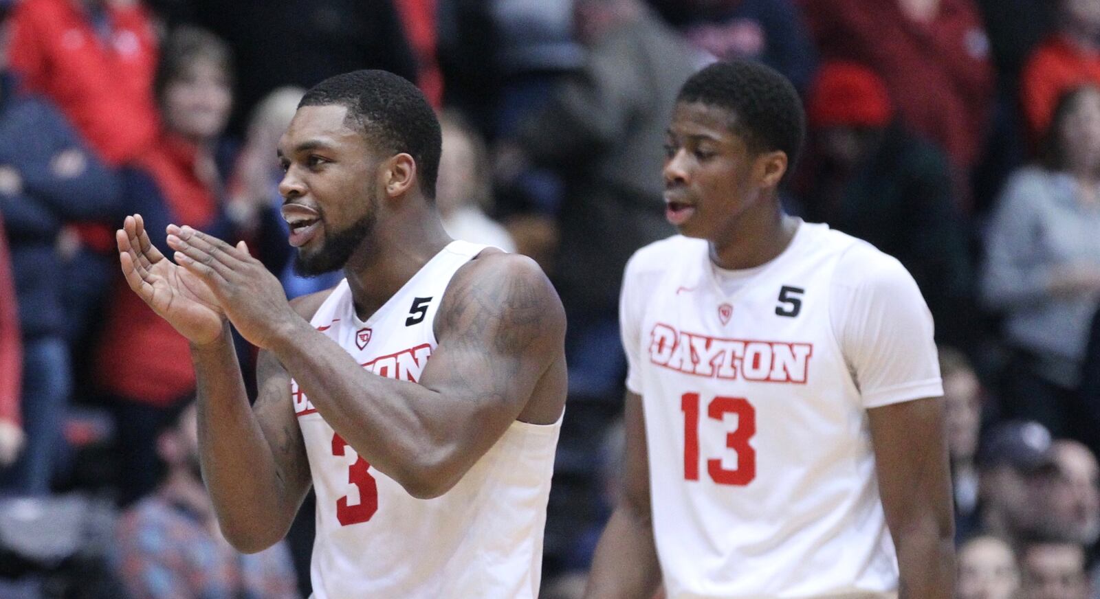 Dayton's Trey Landers against St. Bonaventure on Wednesday, Jan. 3, 2018, at UD Arena. David Jablonski/Staff
