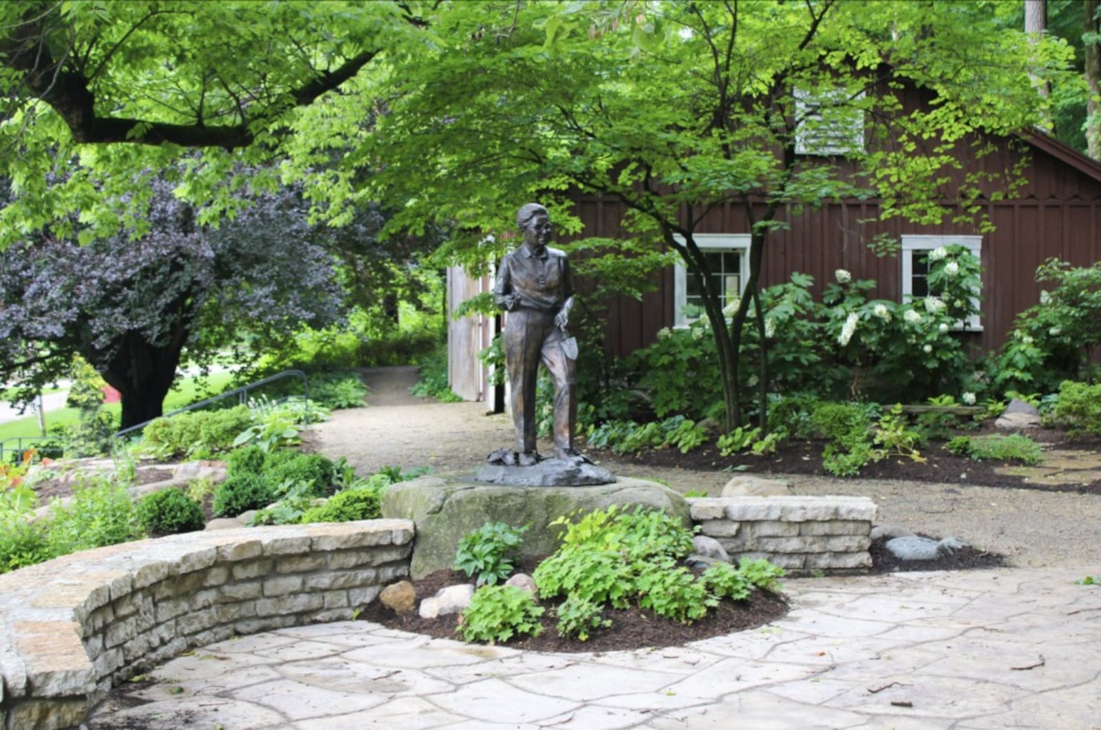The Marie Aull Tribute Garden at Carillon Historical Park honors the legacy of Marie Sturwold Aull (1897-2002), a community activist, philanthropist and educator known as the “godmother of the environmental movement in the Miami Valley.” CONTRIBUTED