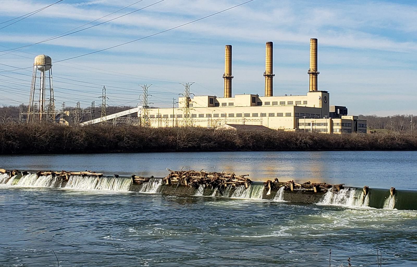 The three tall smokestacks at the now-closed, 1940s-era Hutchings Station power plant are slated to be torn down Friday, June 14. CONTRIBUTED