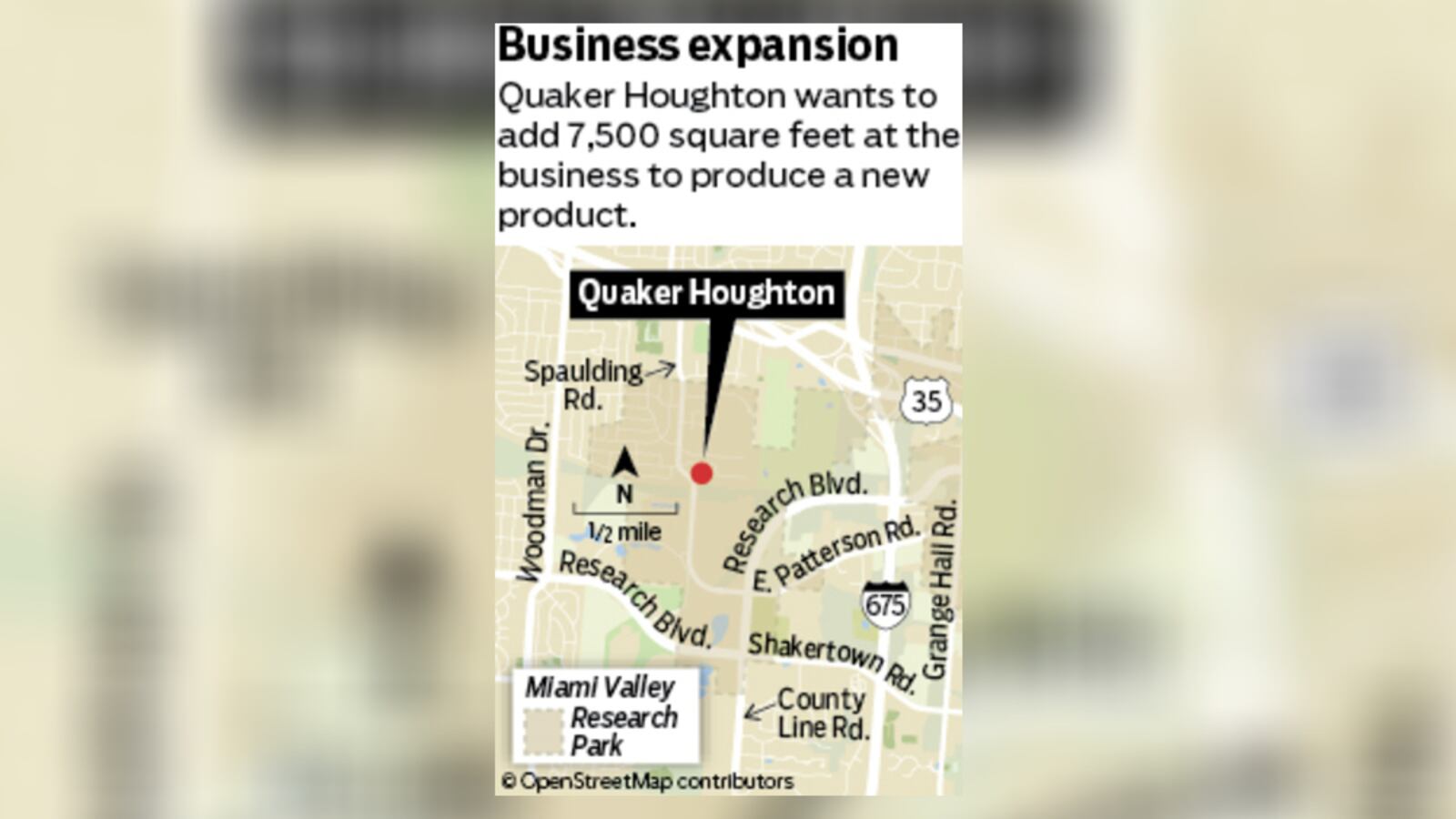 Kettering industrial business Quaker Houghton plans expansion near Research Park Kettering industrial business Quaker Houghton plans expansion near Research Park