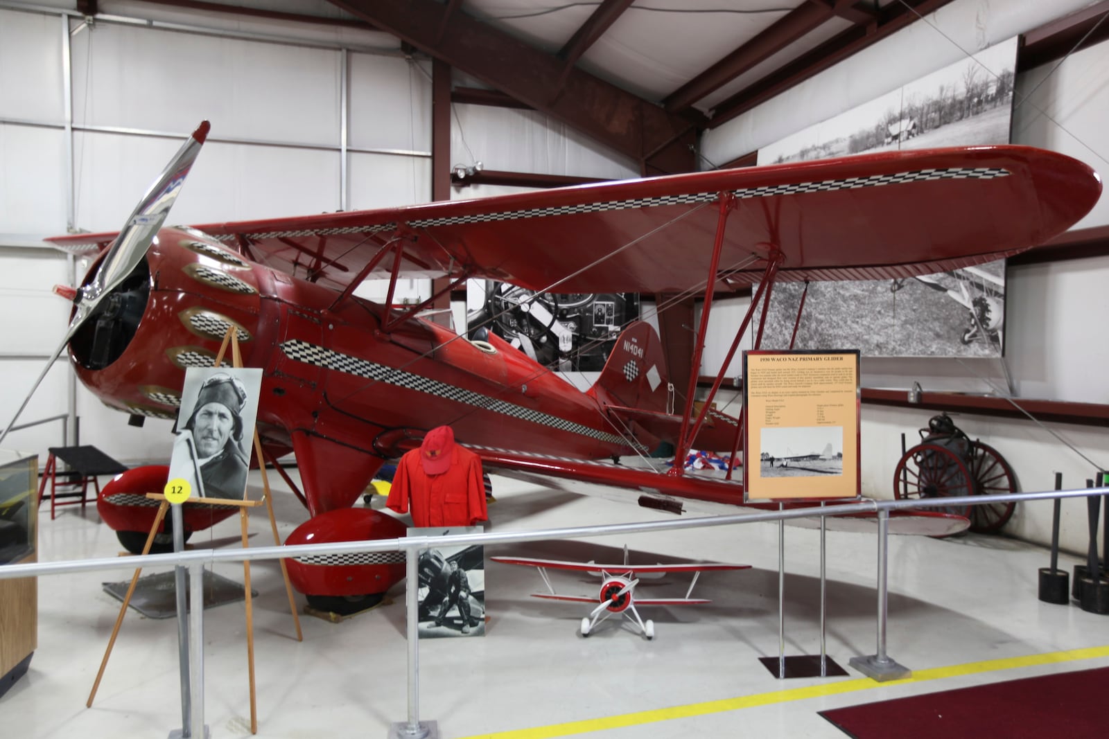An early WACO airplane is one of several on display at the WACO Aircraft Museum in Troy, Ohio; April 25, 2016 (Dispatch photo by Steve Stephens)