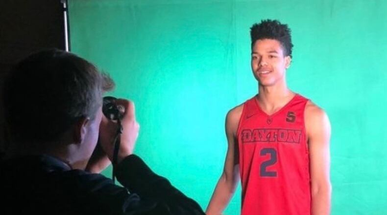 Frankie Policelli poses for a photo during his official visit to Dayton on April 15, 2018. Submitted photo