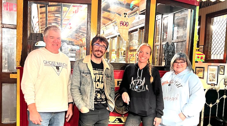 Dave Bennett, Brandon Berry, Paula Dytko and Teresa Lynch ghost hunting at Spaghetti Warehouse, 2024. CONTRIBUTED