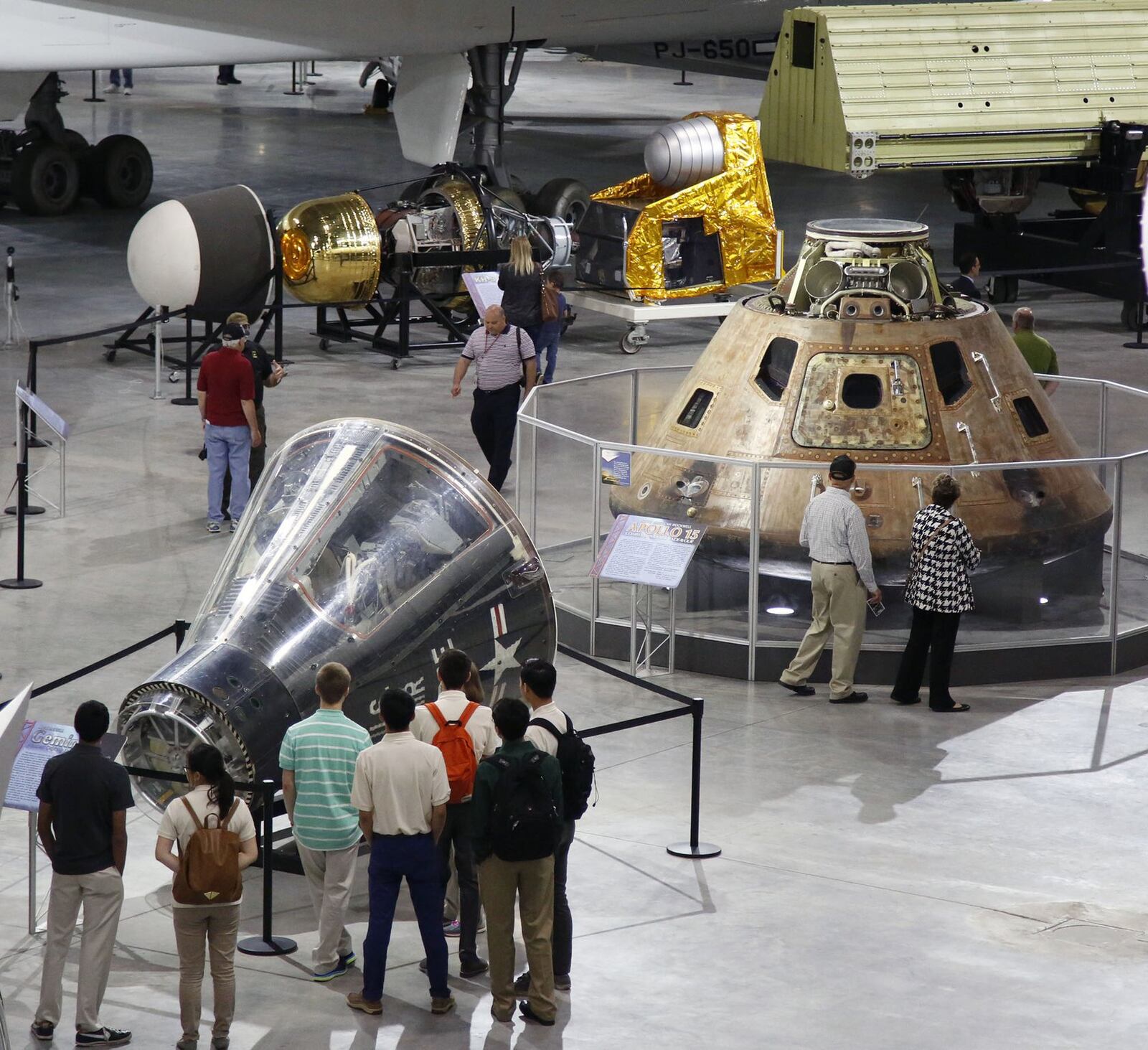 Approximately 1,500 visitors attended the ribbon cutting for the fourth building at the National Museum of the U.S. Air Force on Wednesday, June 8, 2016. The Space Gallery is just inside the entrance. TY GREENLEES / STAFF