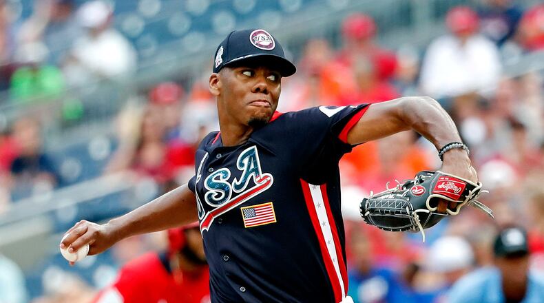 Hunter Greene is the Reds top pitching prospect in the minors.