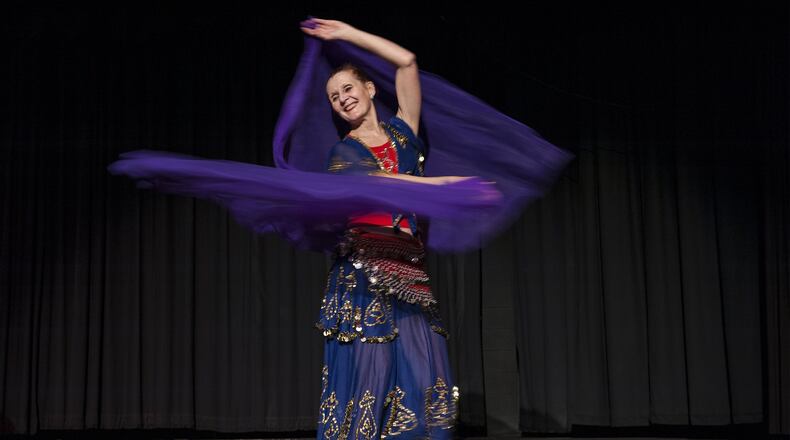 Nancy Boss demos her belly dance moves. Belly dance is a fun, unique core workout. CONTRIBUTED BY ROSEWOOD ARTS CENTRE