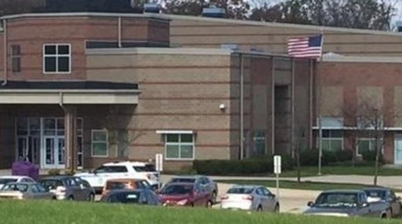 Thurgood Marshall High School was one of two Dayton high schools that received a threatening calls from the same phone number Monday afternoon. STAFF PHOTO / JIM NOELKER