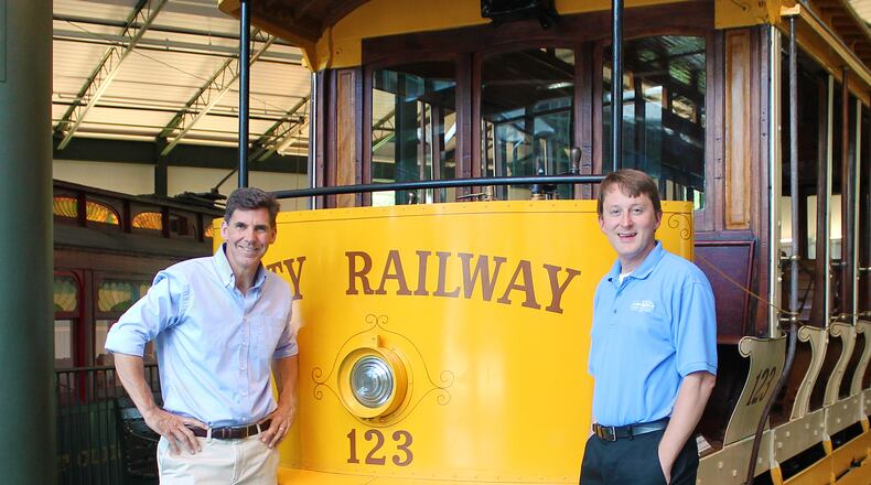 Brady Kress, left, Dayton History president and chief executive, with Alex Heckman, the organization’s new vice president for museum operations. CONTRIBUTED