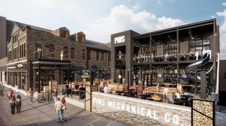 Pins Mechanical Co. posted this rendering of what it will look like when it moves into the former Moeller Brew Barn Space in Dayton, near the Dayton Dragons stadium. CONTRIBUTED/FACEBOOK