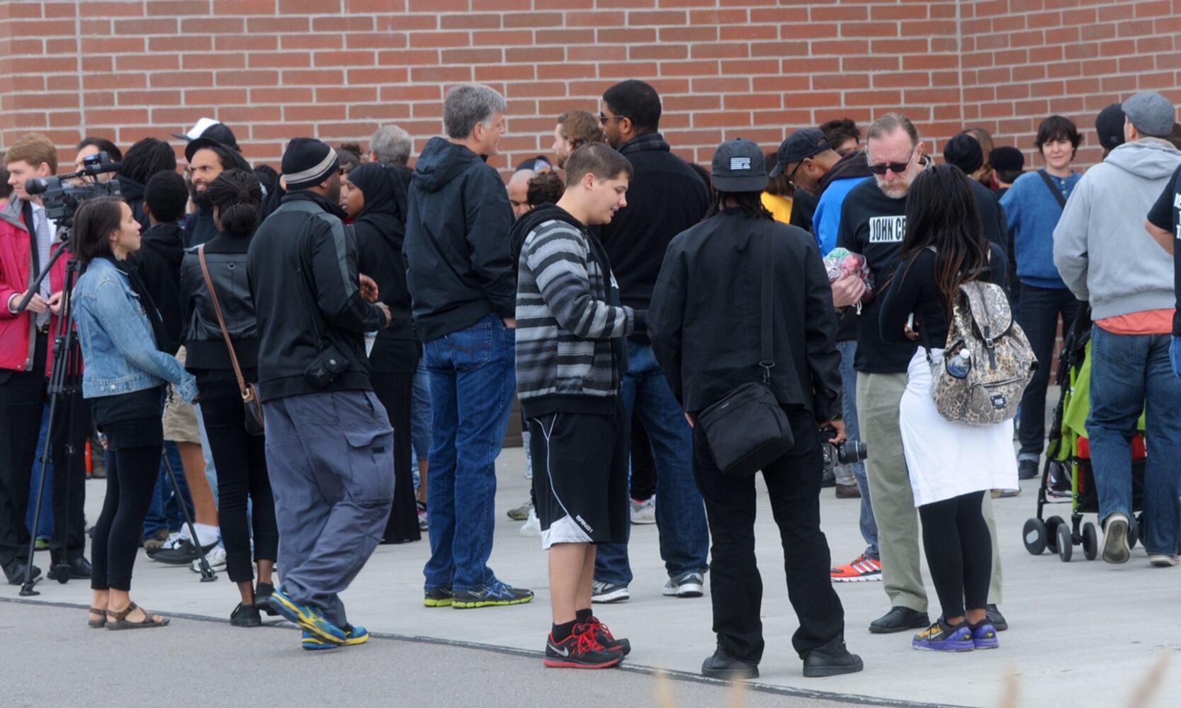 John Crawford supporters gather at Walmart