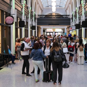 The Dayton Arcade celebrated the opening of the north section on Friday, March 6 with a Friends and Family Retail Reveal event. The north section, which has been undergoing restoration work since 2023, will open to the public for normal business hours next week. BRYANT BILLING / STAFF