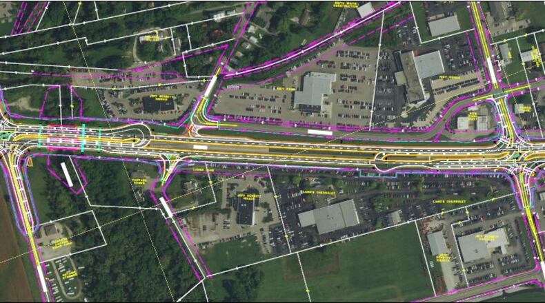 ODOT will be sharing engineering layouts like this one of the U.S. 35 superstreet project.