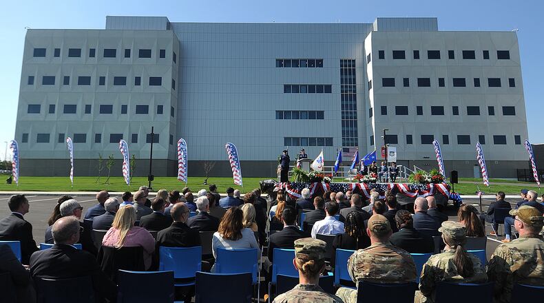 The official ribbon cutting ceremony for the National Air and Space Intelligence Center (NASIC) took place Monday, May 13, 2024. MARSHALL GORBY\STAFF