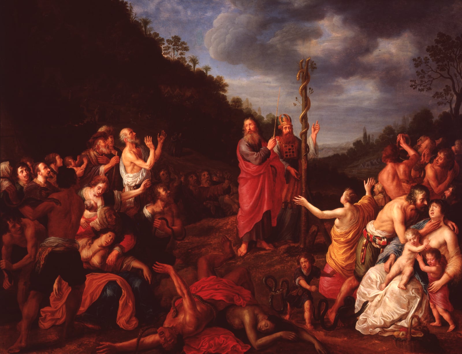 A DAI Focus exhibit is entitled "Good Book: Bible Stories from the Collection." Adriaen van Nieulandt the Younger (Flemish, 1587–1658), "Moses and the Brazen Serpent," 1640, oil on oak panel. Gift of Mr. Robert Badenhop, 1957. CONTRIBUTED