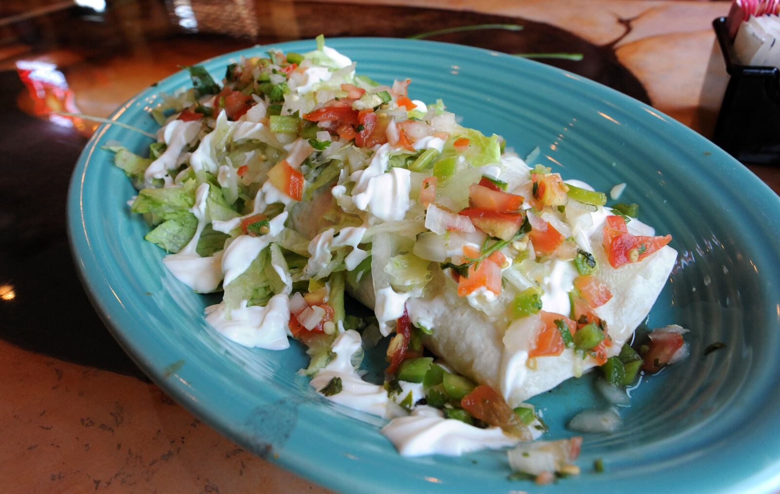 Fiesta Burrito is a dish served at El Rancho Grande. Staff photo by Samantha Grier.
