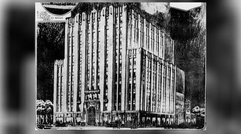 The Ohio Bell Telephone Building in downtown Dayton, built in 1930. DAYTON DAILY NEWS ARCHIVES.