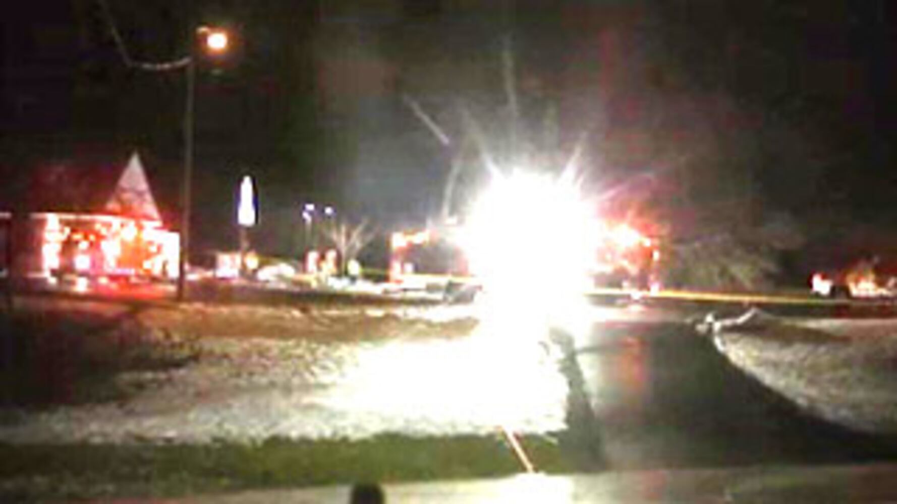 Car over embankment in Englewood
