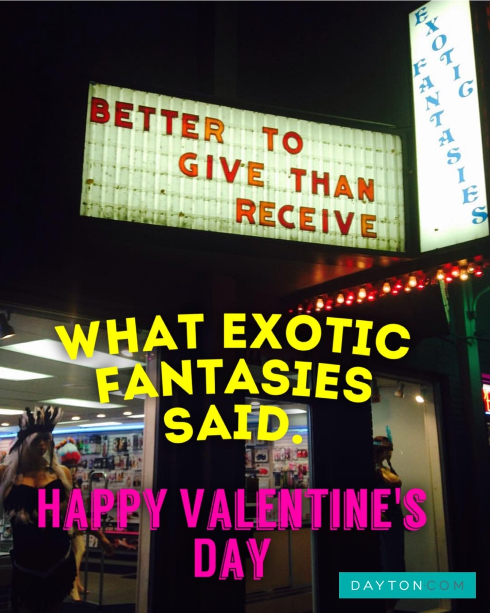 Dayton is for lovers. Here are some Dayton area themed Valentine's  memes we came up with to prove it. Illustration by Amelia Robinson.
