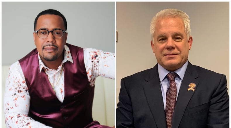 Democrat Dion Green, left, challenges incumbent Rep. Phil Plummer, R-Butler Twp., to represent Dayton and its northern suburbs in the Ohio House. Election Day is Nov. 5, 2024. Photos provided.