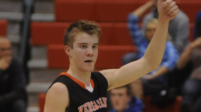 Versailles High School standout Justin Ahrens is verbally committed to OSU. MARC PENDLETON / STAFF