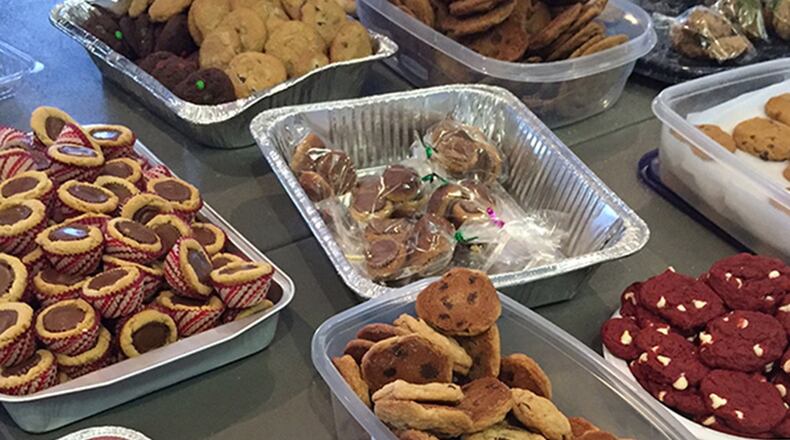 Volunteers will be soon be packaging treats for more than 1,100 hungry unaccompanied Airmen during the 18th annual Airmen’s Holiday Cookie Drive Dec. 5. Multiple drop-off sites will be available for donations. (Skywrighter photo)