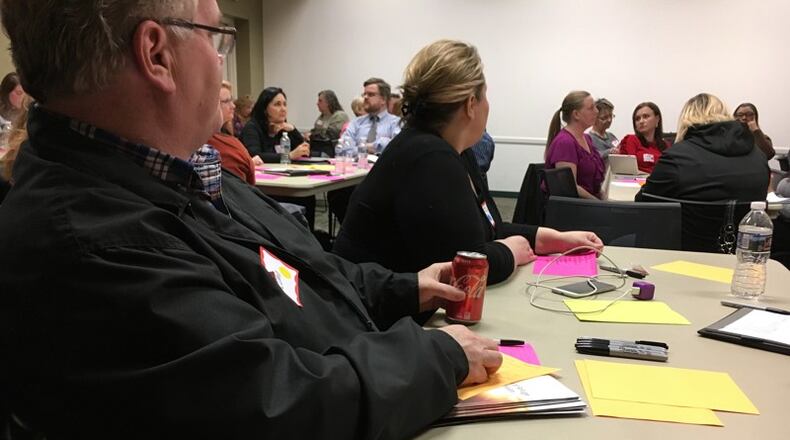 Warren County is holding a public forum on the opioid crisis on Tuesday, July 17 at the county career center. Pictured is a Your Voice Ohio forum at the MidPointe Public Library in Middletown. Your Voice Ohio is a collaborative of 30 media organizations across the state including this news organization. ED RICHTER/STAFF