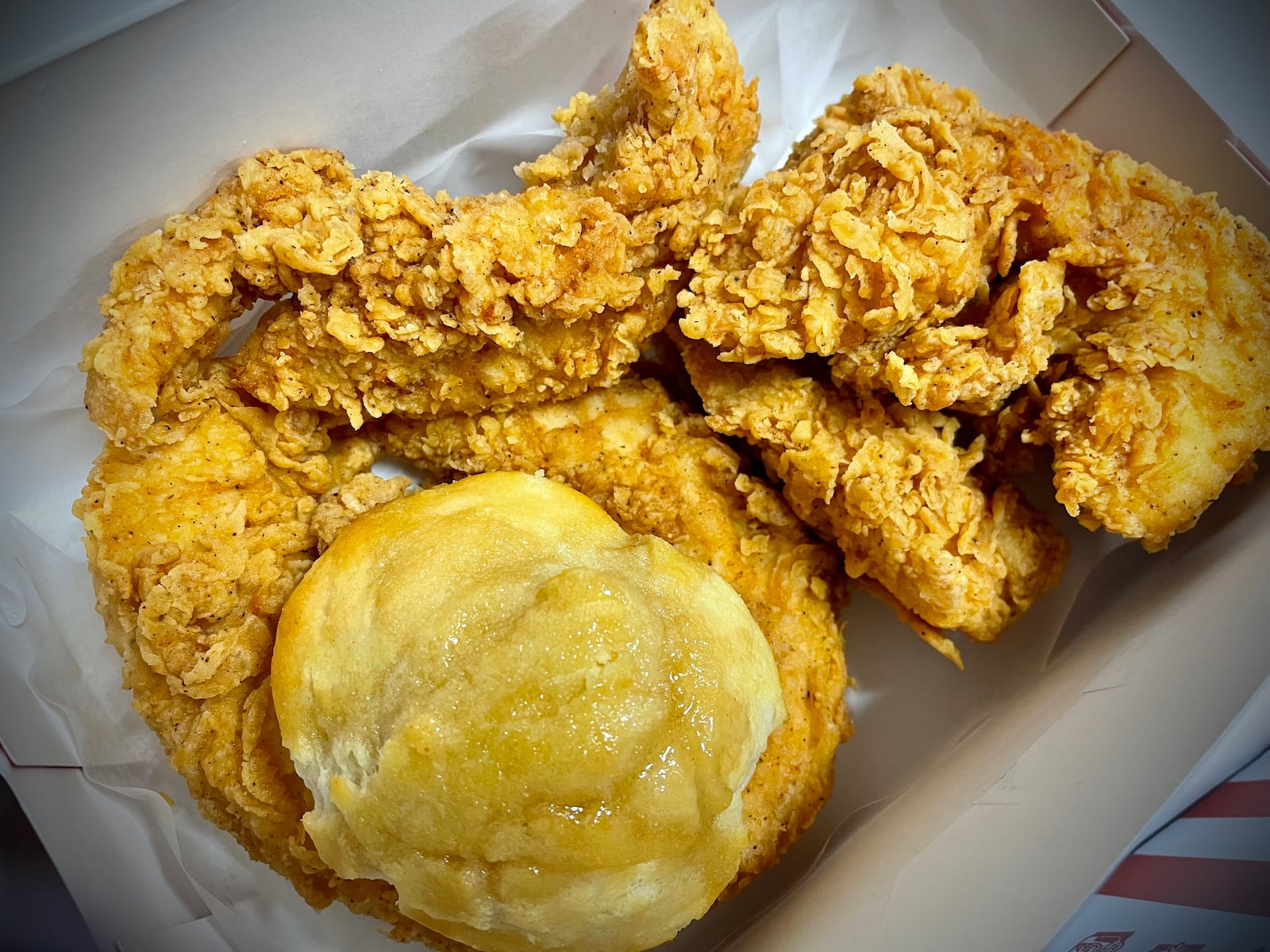Pictured are hand-breaded tenders from Krispy Krunchy Chicken. NATALIE JONES/STAFF