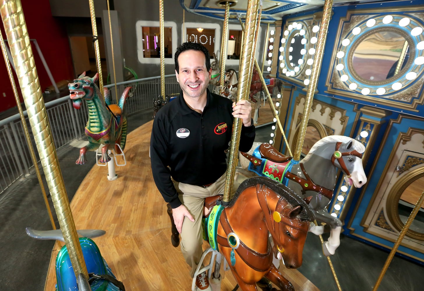 Sneak Peek: Scene75 prepares to reopen with new two-story carousel and indoor spin coaster