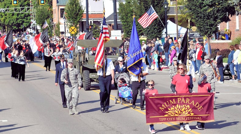 The Mum Festival has been a tradition in Tipp City for more than 60 years with the Saturday morning parade one of its most popular events. This year’s festival Sept. 27-29 will have the theme Mumstock ‘19. CONTRIBUTED