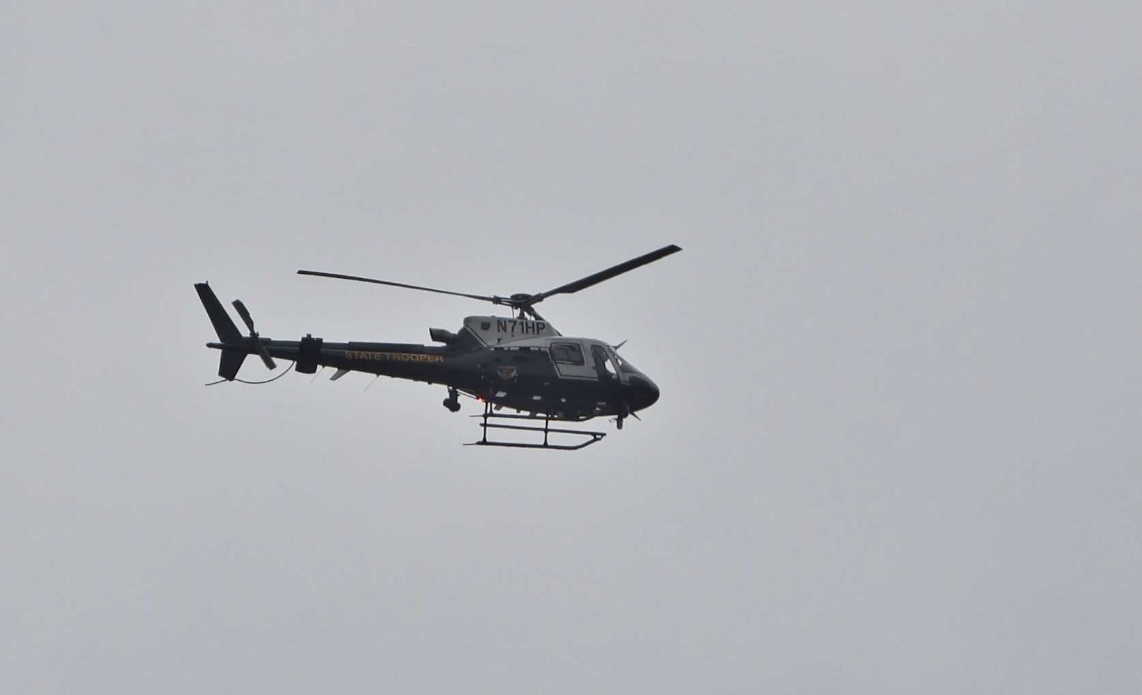 OSHP helicopter over downtown Dayton