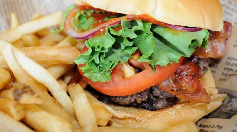 A burger from Wayback Burgers. Photo from Wayback Burgers Facebook page