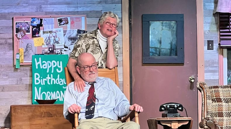 Pam McGinnis (Ethel Thayer) and Chuck Larkowski (Norman Thayer) in Actor's Theatre Fairborn's production of "On Golden Pond." FACEBOOK PHOTO
