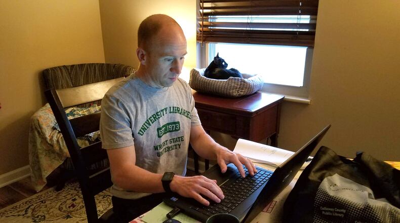 Bill Stolz, reference and outreach archivist at Wright State University Libraries Special Collections and Archives, documented his own experiences during the pandemic in words and photographs, including photos of working from home, empty parking lots and "paper gold" - hard to find toilet paper. BILL STOLZ / CONTRIBUTED