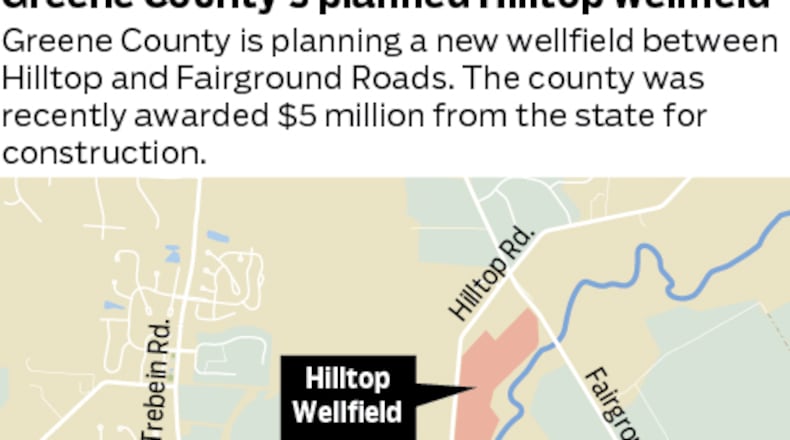Greene County's Hilltop Wellfield, expected to add between 3 and 5 million daily gallons to the county's water supply, is located between Hilltop and Fairground Roads.